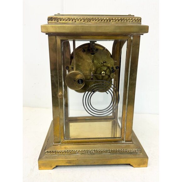 Antique Seth Thomas Crystal Regulator Mantle Clock - Picture 5 of 13